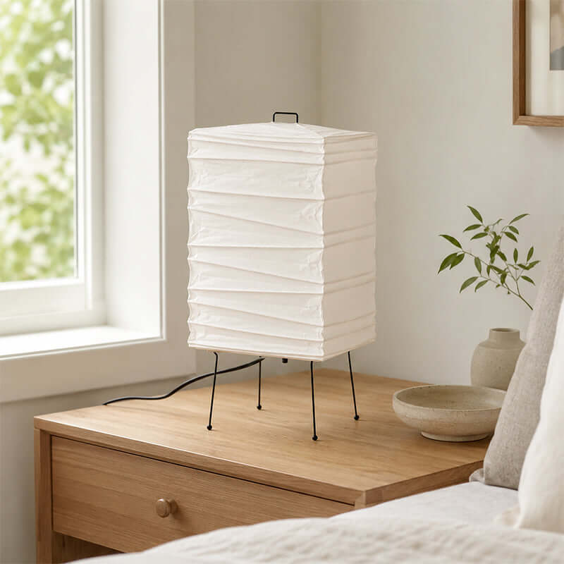 Ribbed Paper Lantern Table Lamp