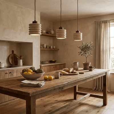 Nerovan Travertine Pendant Light