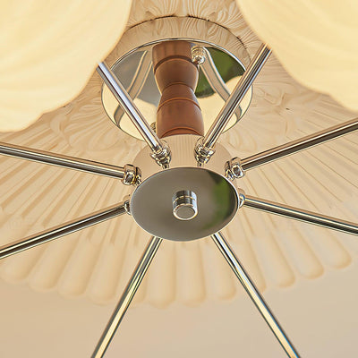 Rinivian Chandelier Retro Glass Chrome Wood