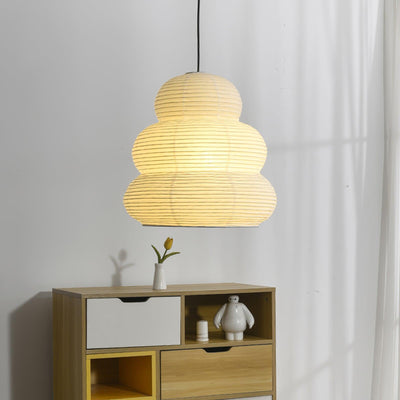 Solara Pendant Lamp Washi Paper Tiered Lantern Japanese Living Room
