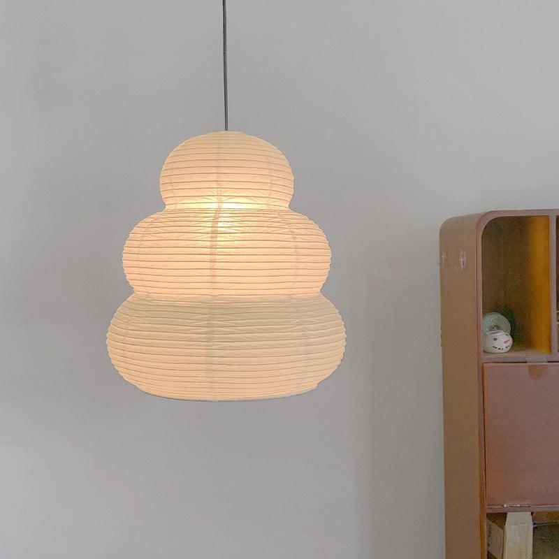 Solara Pendant Lamp Washi Paper Tiered Lantern Japanese Living Room