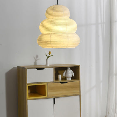 Solara Pendant Lamp Washi Paper Tiered Lantern Japanese Living Room
