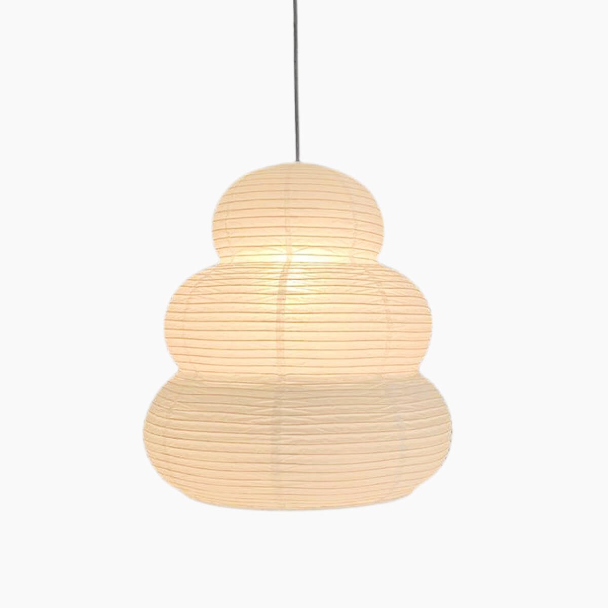 Solara Pendant Lamp Washi Paper Tiered Lantern Japanese Living Room