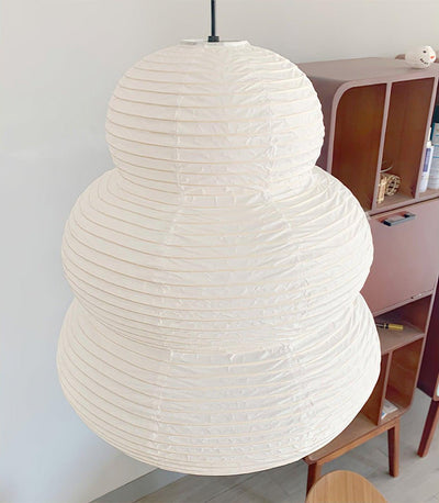 Solara Pendant Lamp Washi Paper Tiered Lantern Japanese Living Room