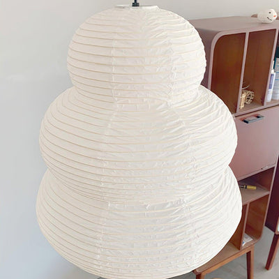 Solara Pendant Lamp Washi Paper Tiered Lantern Japanese Living Room