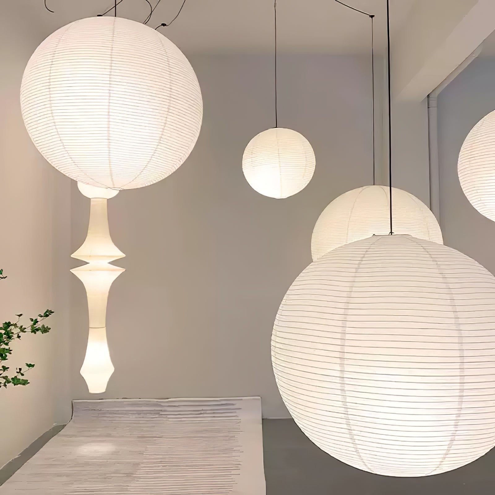 Niveriella Pendant Lamp Paper Lantern for Living Room