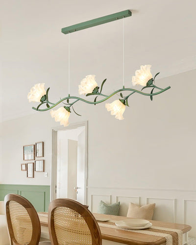 Liorareon Chandelier Floral Glass