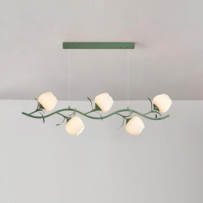Liorareon Chandelier Floral Glass