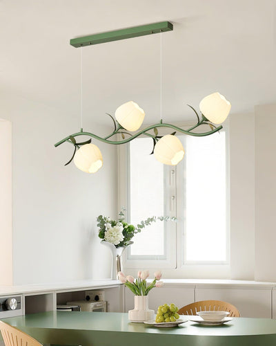 Liorareon Chandelier Floral Glass