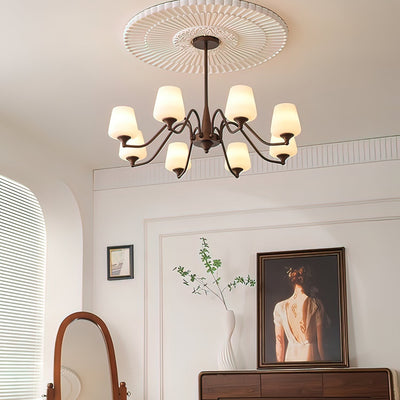 Velelaria Chandelier Frosted Glass Shades