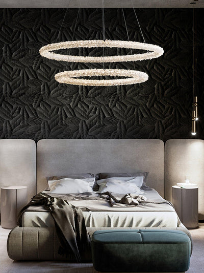Lustra Chandelier Ring Crystal LED - Neutral Decor