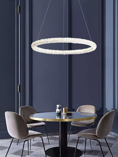 Lustra Chandelier Ring Crystal LED - Neutral Decor