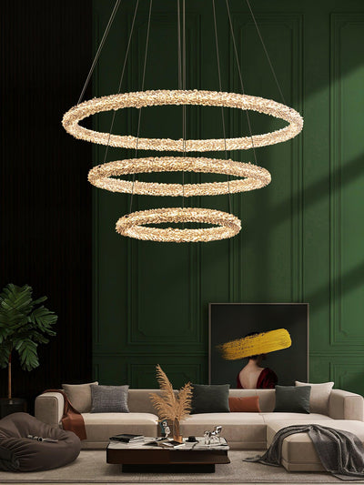 Lustra Chandelier Ring Crystal LED - Neutral Decor