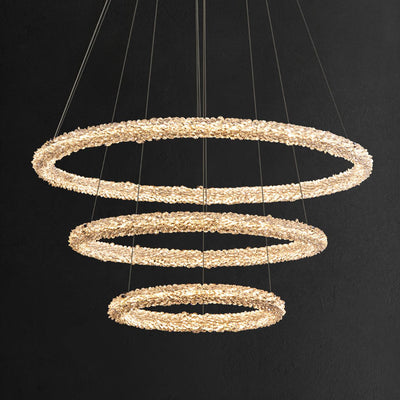 Lustra Chandelier Ring Crystal LED - Neutral Decor