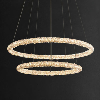 Lustra Chandelier Ring Crystal LED - Neutral Decor