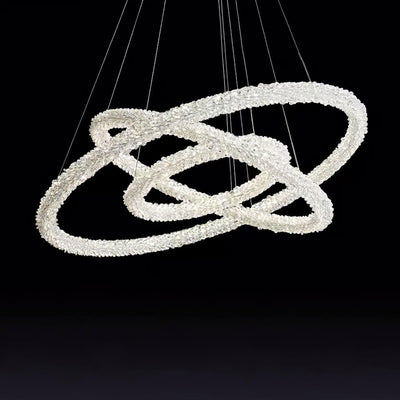 Lustra Chandelier Ring Crystal LED - Neutral Decor