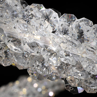 Lustra Chandelier Ring Crystal LED - Neutral Decor