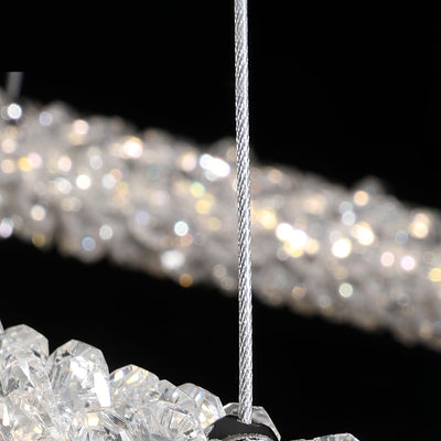 Lustra Chandelier Ring Crystal LED - Neutral Decor
