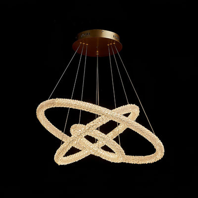 Lustra Chandelier Ring Crystal LED - Neutral Decor