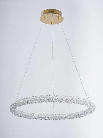 Lustra Chandelier Ring Crystal LED - Neutral Decor