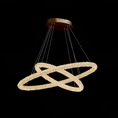 Lustra Chandelier Ring Crystal LED - Neutral Decor