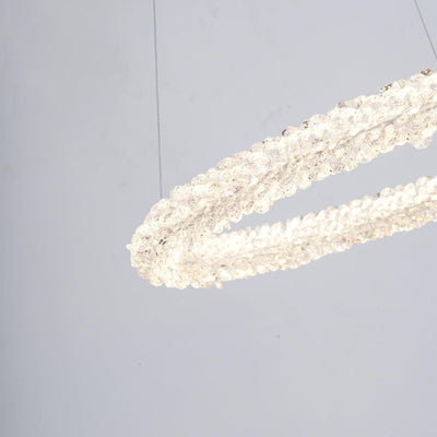 Lustra Chandelier Ring Crystal LED - Neutral Decor
