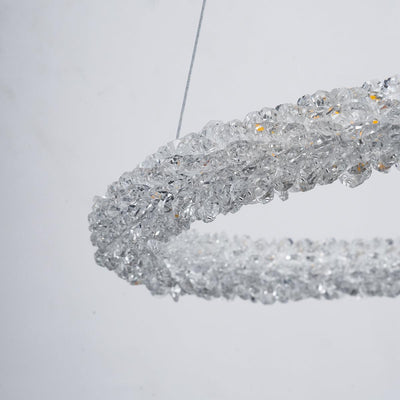 Lustra Chandelier Ring Crystal LED - Neutral Decor