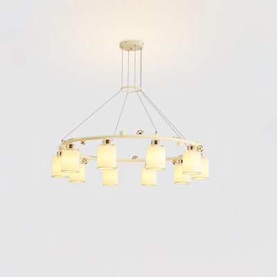 Alsile Japandi Style Glass Chandelier