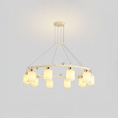 Alsile Japandi Style Glass Chandelier