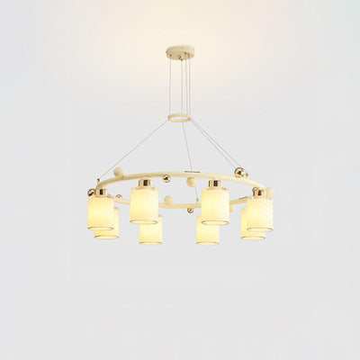 Alsile Japandi Style Glass Chandelier