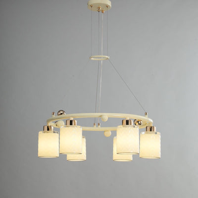 Alsile Japandi Style Glass Chandelier