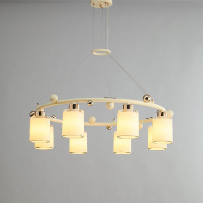 Alsile Japandi Style Glass Chandelier