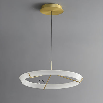 Orinirian Chandelier Modern Stainless Steel Ring