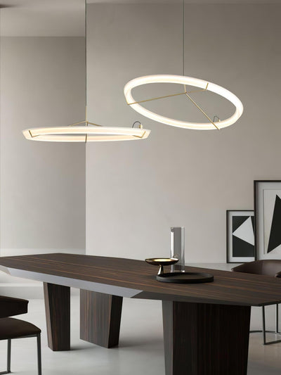 Orinirian Chandelier Modern Stainless Steel Ring