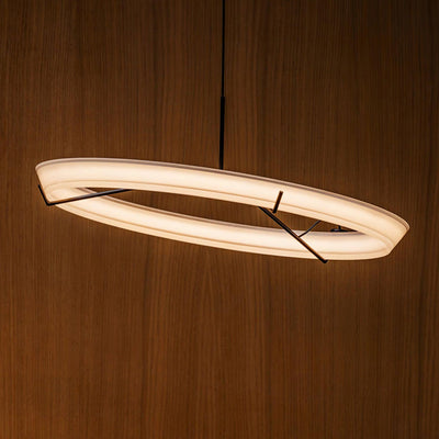Orinirian Chandelier Modern Stainless Steel Ring