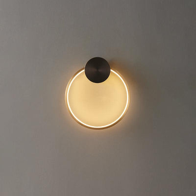 Oriaenne Wall Light Modern Minimalist Ring Shaped LED Brass Metal