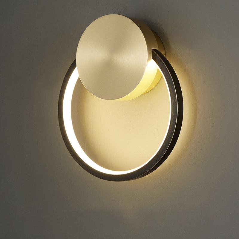 Oriaenne Wall Light Modern Minimalist Ring Shaped LED Brass Metal