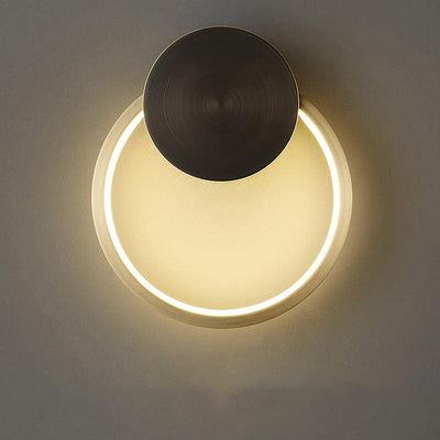 Oriaenne Wall Light Modern Minimalist Ring Shaped LED Brass Metal