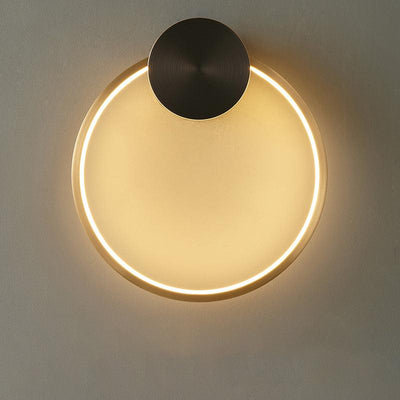 Oriaenne Wall Light Modern Minimalist Ring Shaped LED Brass Metal