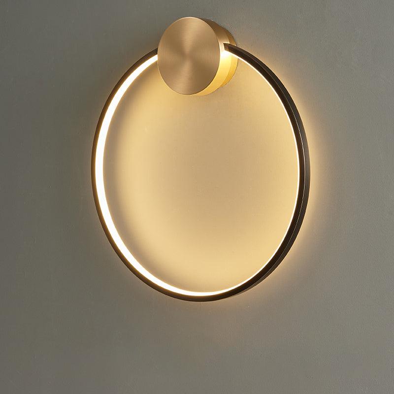 Oriaenne Wall Light Modern Minimalist Ring Shaped LED Brass Metal