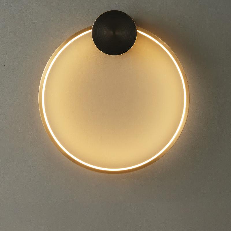 Oriaenne Wall Light Modern Minimalist Ring Shaped LED Brass Metal