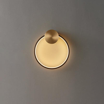 Oriaenne Wall Light Modern Minimalist Ring Shaped LED Brass Metal