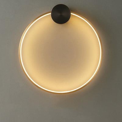 Oriaenne Wall Light Modern Minimalist Ring Shaped LED Brass Metal