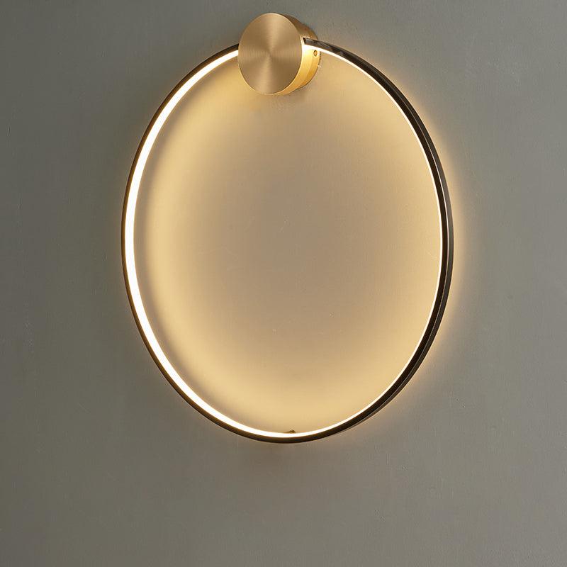 Oriaenne Wall Light Modern Minimalist Ring Shaped LED Brass Metal
