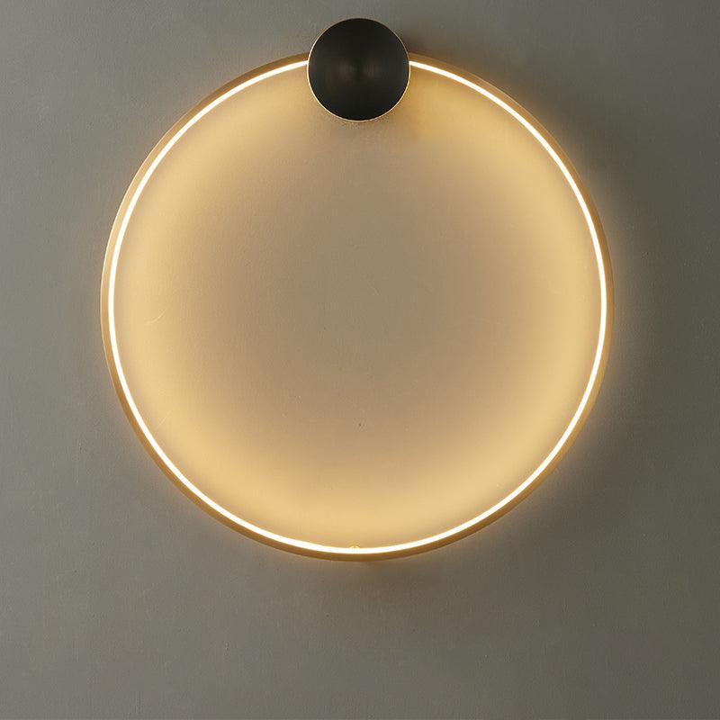 Oriaenne Wall Light Modern Minimalist Ring Shaped LED Brass Metal