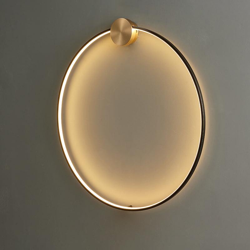 Oriaenne Wall Light Modern Minimalist Ring Shaped LED Brass Metal