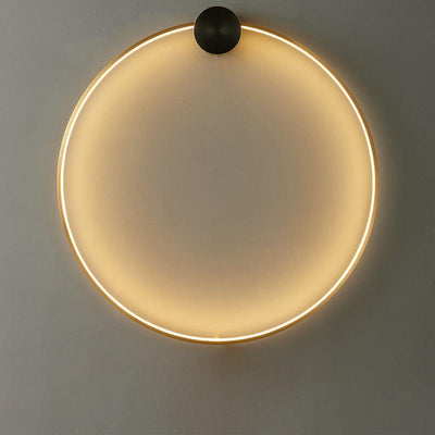 Oriaenne Wall Light Modern Minimalist Ring Shaped LED Brass Metal
