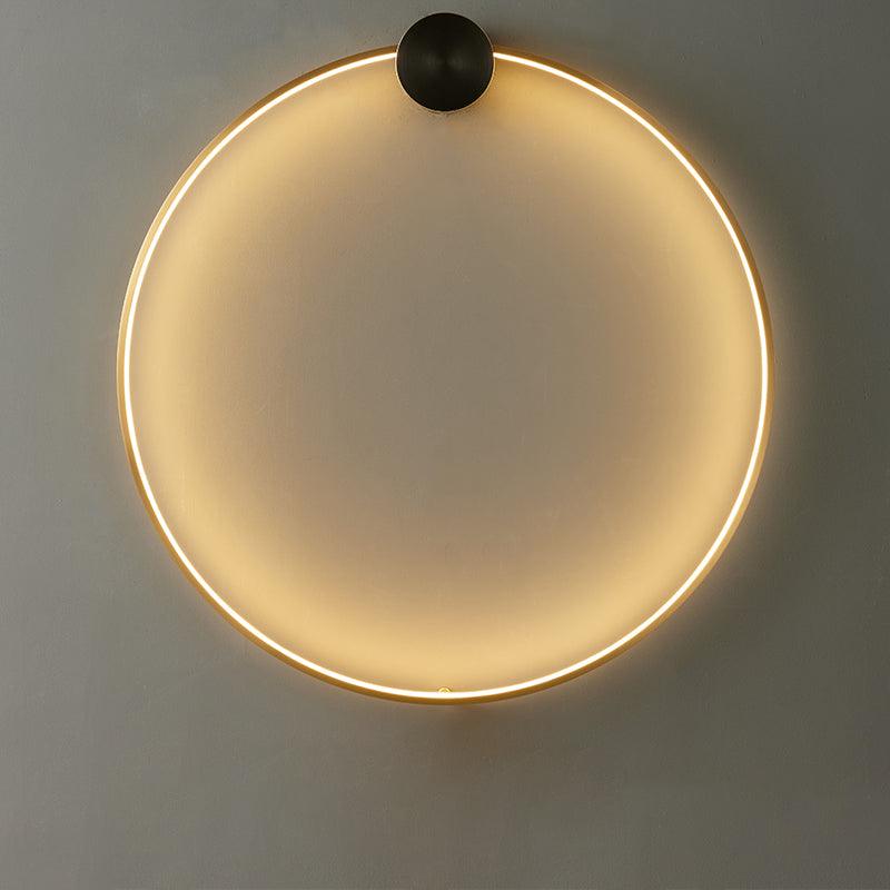 Oriaenne Wall Light Modern Minimalist Ring Shaped LED Brass Metal