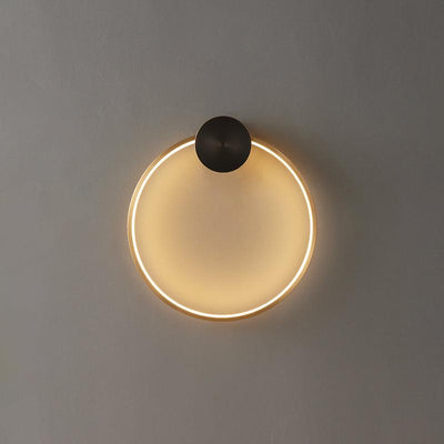 Oriaenne Wall Light Modern Minimalist Ring Shaped LED Brass Metal