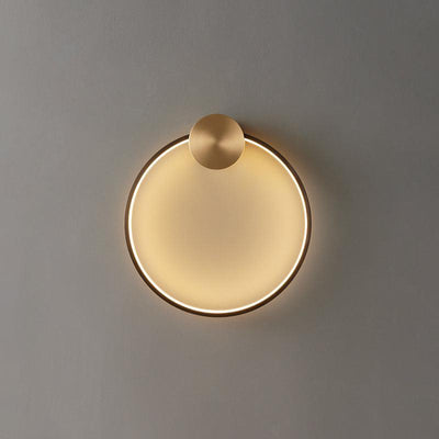 Oriaenne Wall Light Modern Minimalist Ring Shaped LED Brass Metal